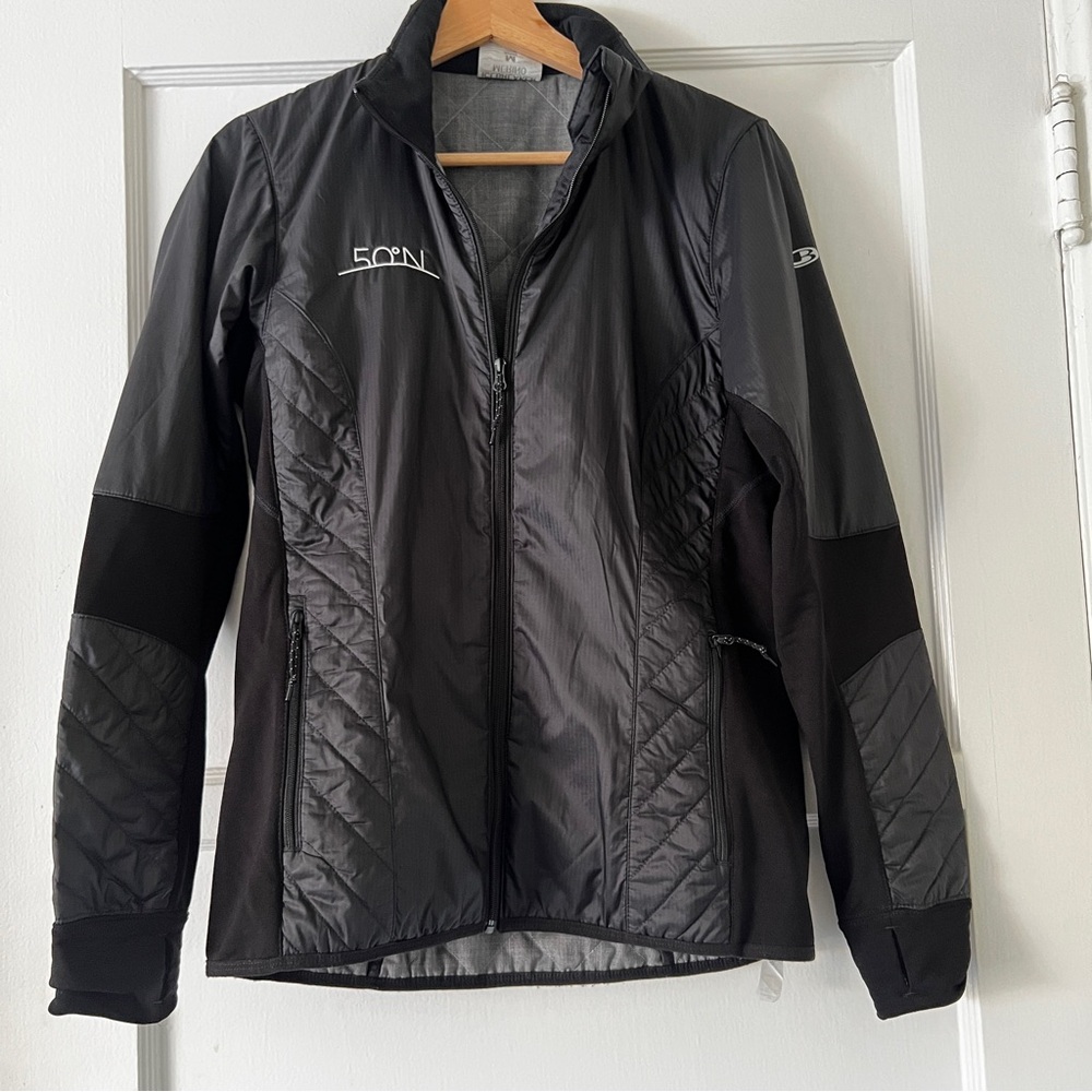 Icebreaker Merino Helix Insulated Winter Jacket Black Full Zip Women's M